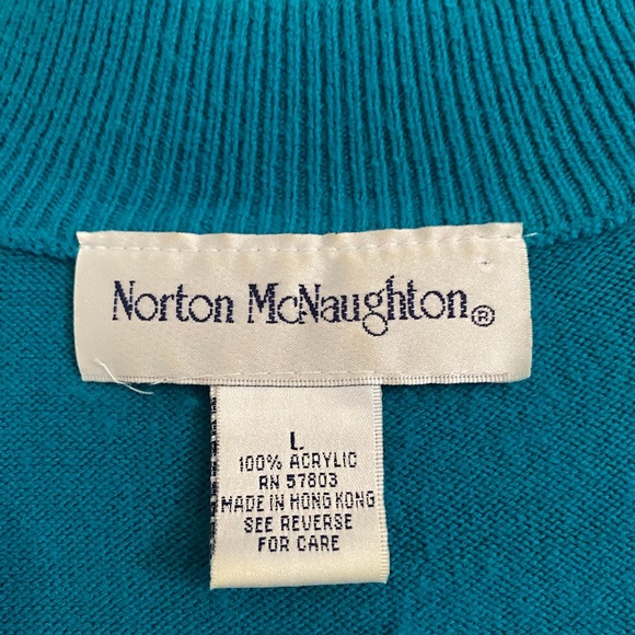 Vintage Norton McNaughton Mock Neck Short Sleeve Sweater. - Picture 4 of 5